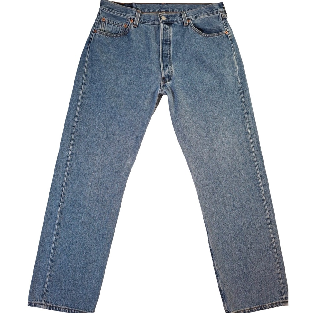 Vintage Levi's 501 Mens Jeans Button Fly 36x30* Blue Denim Straight Made USA Y2K